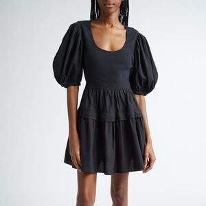 NEW Ulla Johnson Tilda Black Mini Dress Extra Large